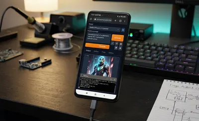 A Poco X3 Pro terminal screen displaying the initialization of Stable Diffusion WebUI Forge via PRoot Ubuntu, capturing the successful logic-patch for CPU-only generation on Android hardware.